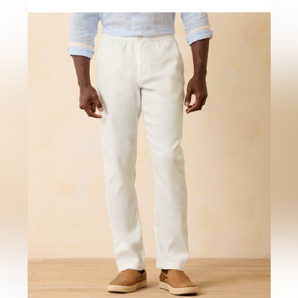 Tommy Bahama Beach Coast Linen Blend Elastic Pull On Pants - Continental*